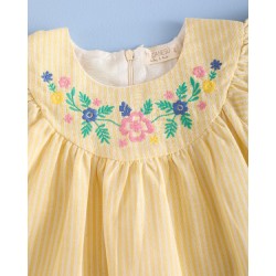 948 Vestido Bordado Rayitas Sand